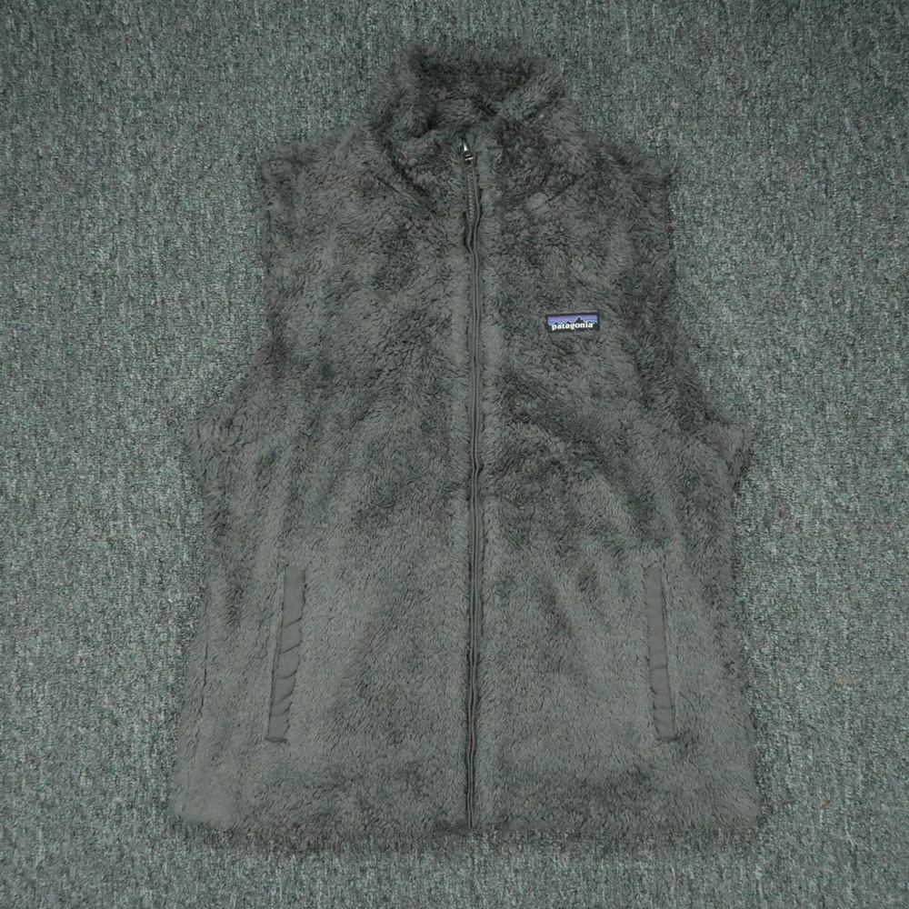Patagonia Vest Womens Large Gray Los Gatos Fleece Sherpa Full Zip Outdoor Hiking